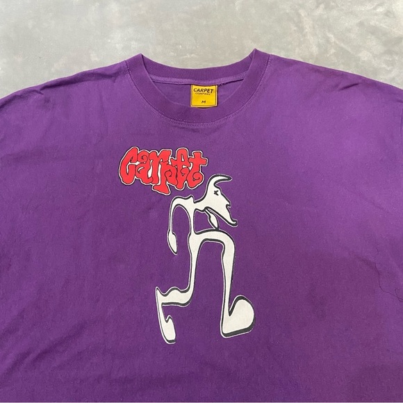 New! Carpet Company Purple Cotton Crewneck Stompman Tee 4446 - Picture 3 of 10